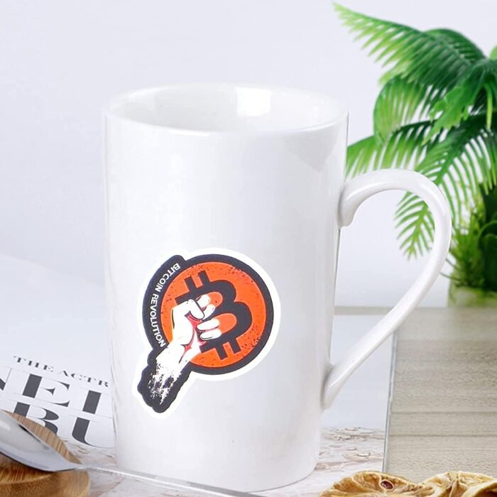 Bitcoin Crypto Stickers for Water Bottles Laptop, 50PCS Funny Digital Currency Decals. - Image 2