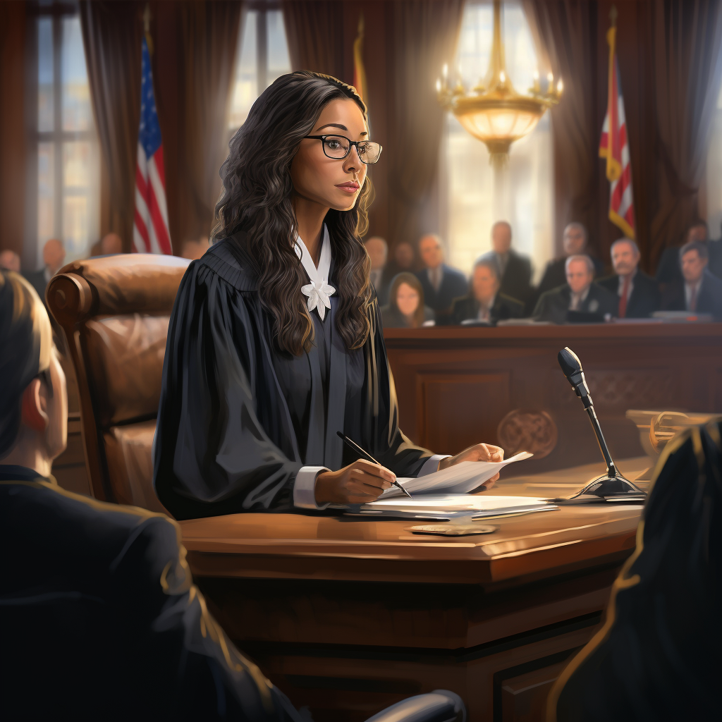 Judge Analisa Torres presiding over the courtroom during the Ripple case.